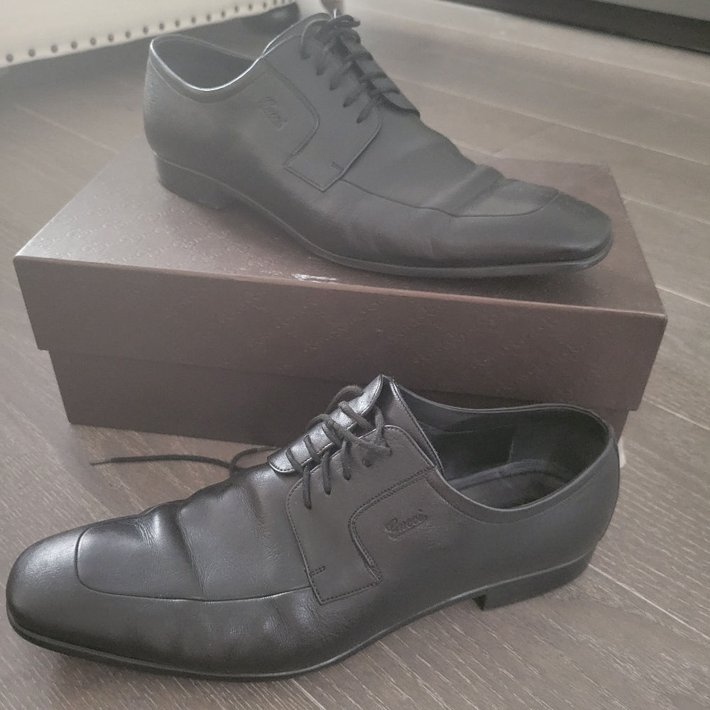 Gucci Men's Black Dress Shoes Gem